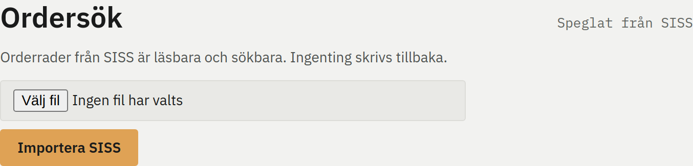 Skärmbild av Importera från fil